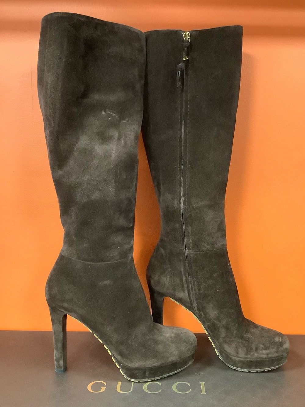 Gucci Brown Suede Boots